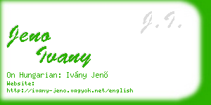 jeno ivany business card